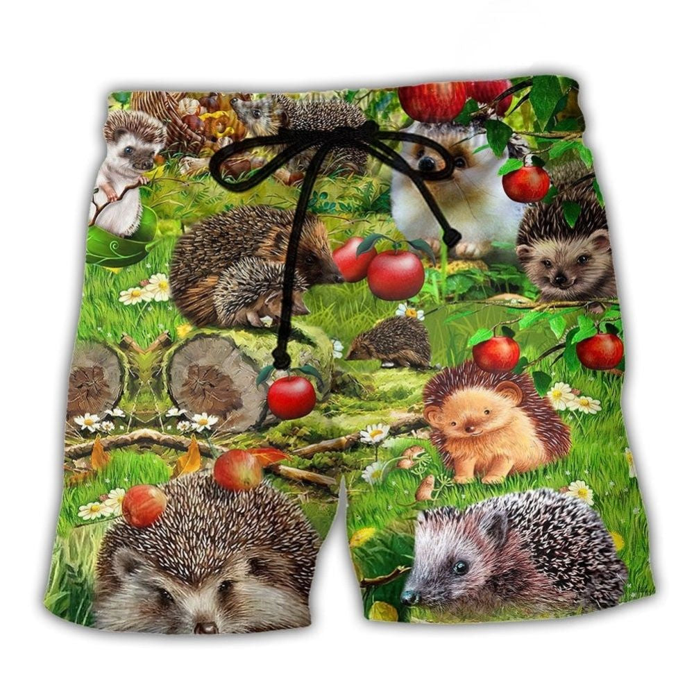 Hedgehog Life Is Better Cute Art – Beach Short