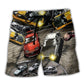 Car Builder Lifestyle Quote Art – Beach Short