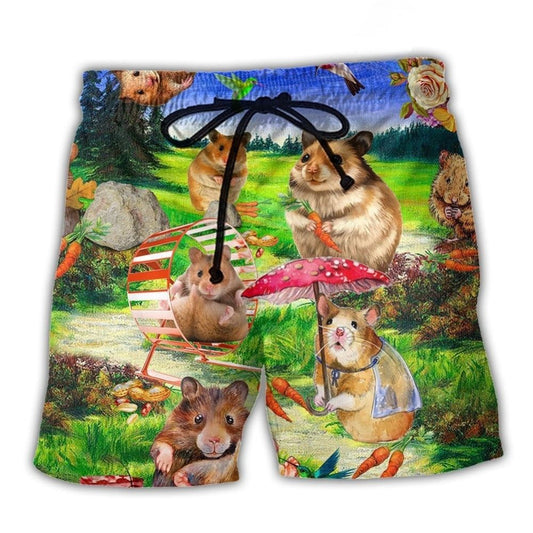 Happy Guinea Pig Cute Animal Art – Beach Short