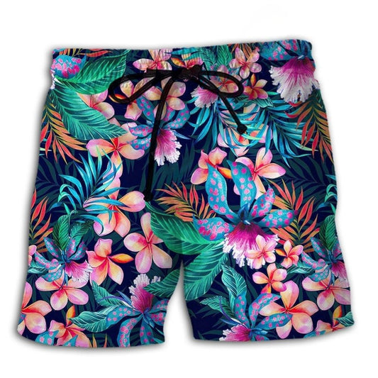 Aloha Tropical Floral Summer Art – Beach Short