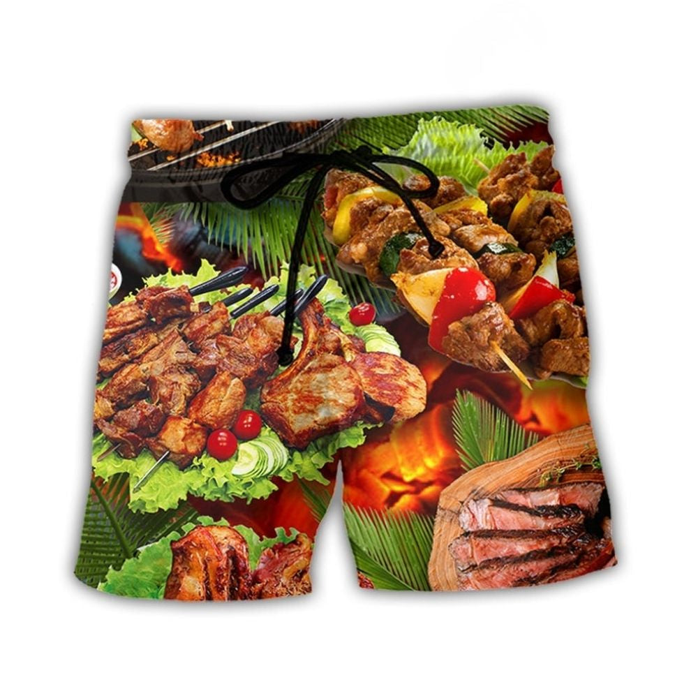 BBQ Food Lover Style Art – Beach Short
