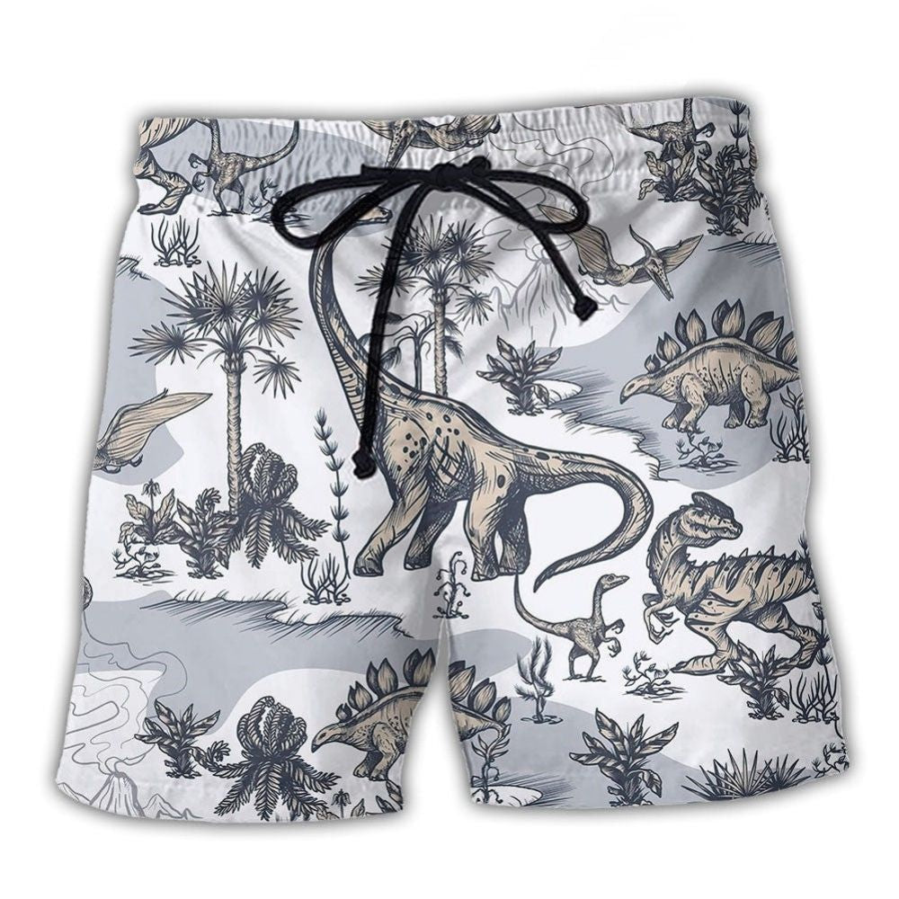 Jurassic Dinosaur Artistic Style – Beach Short