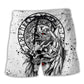 Viking Victory Black White Art – Beach Short
