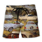 Cars Driving Through Mountains Art – Beach Short