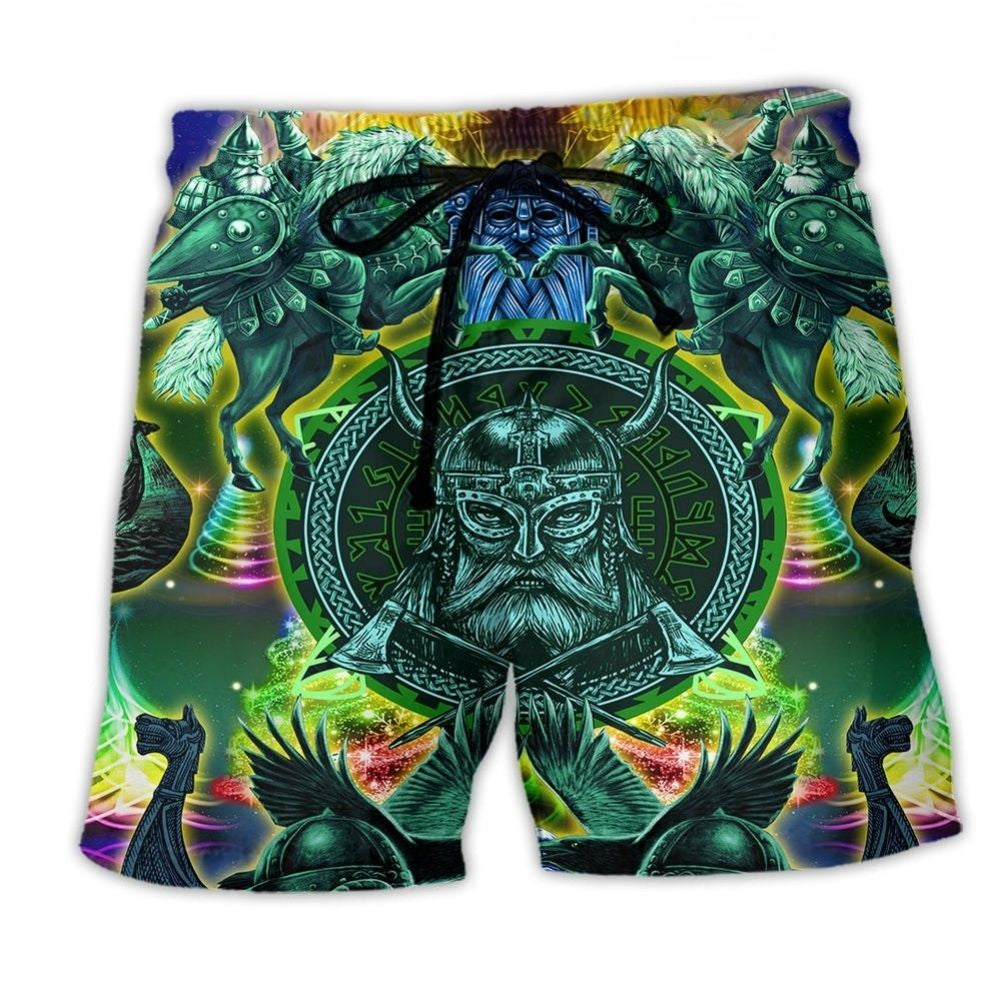 Viking Green Christmas Art – Beach Short