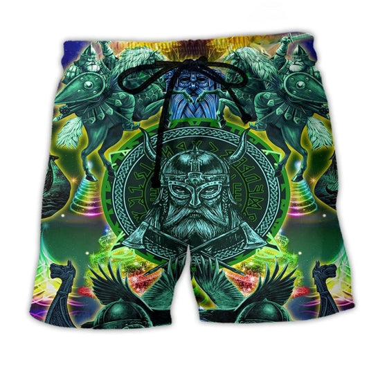 Viking Green Christmas Art – Beach Short