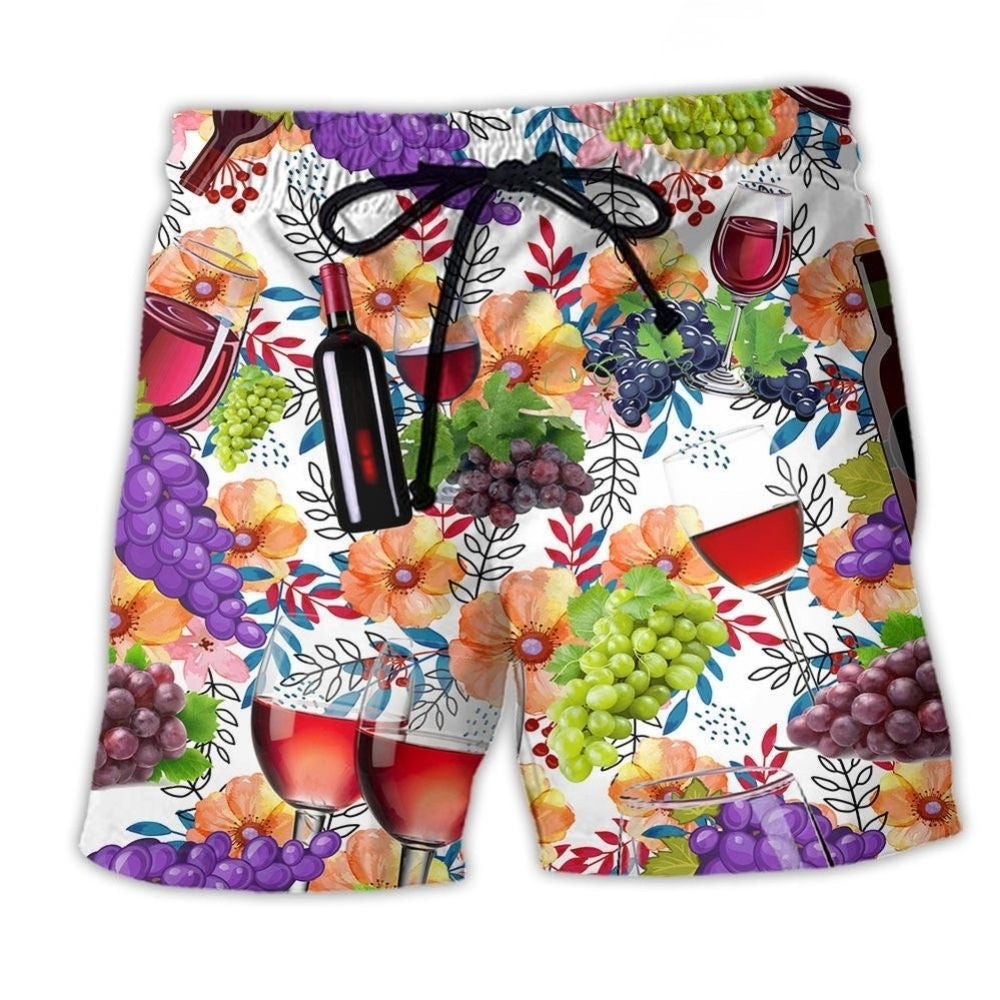 Wine Lover Elegant Style Art – Beach Short