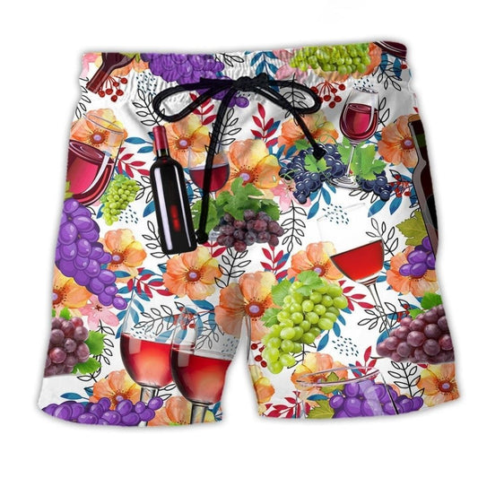 Wine Lover Elegant Style Art – Beach Short
