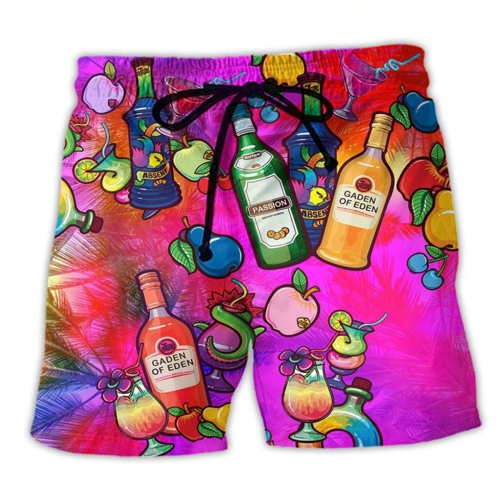 Wine Fruit Artistic Love Art – Beach Short