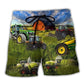 Tractor Just One More Ride Art – Beach Short