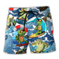 Funny Turtle Surf Happy Art – Beach Short