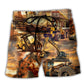 Construction Crane Passion Sunset Art – Beach Short