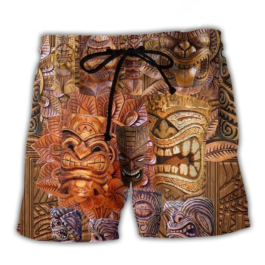 Tiki Return To Hawaii Vintage Art – Beach Short