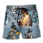 Evil Snowman Cool Dark Art – Beach Short