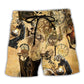 Vintage Skull Already Dead Quote Art – Beach Short