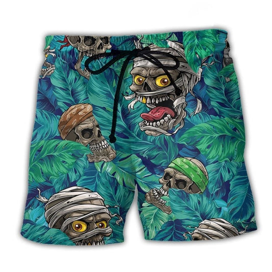 Skull Hide And Seek Tropical Art – Beach Short
