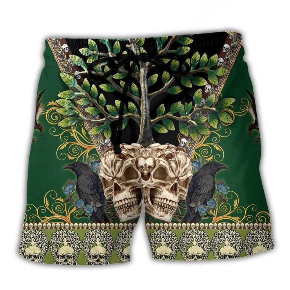 Skull Trees Nature Love Art – Beach Short