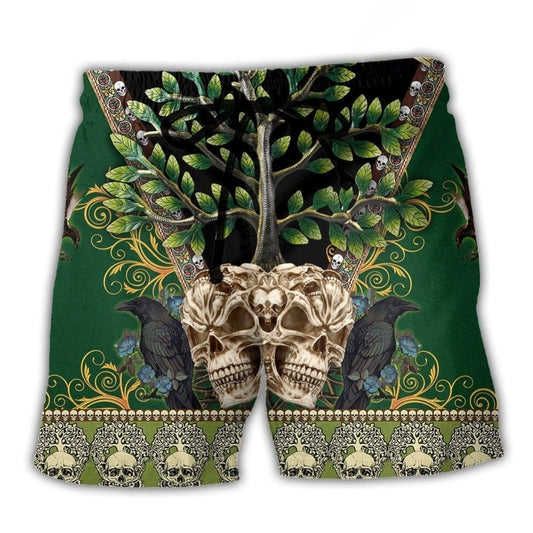 Skull Trees Nature Love Art – Beach Short