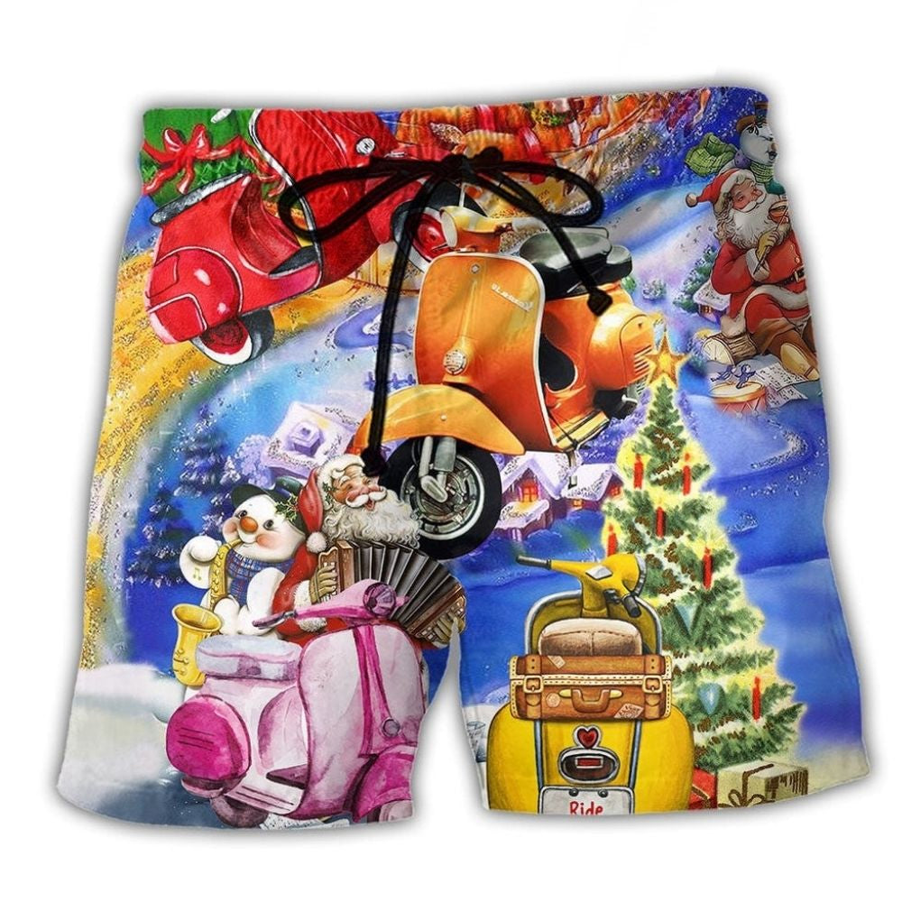 Scooter Christmas Beach Holiday Vibes – Beach Short