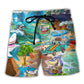 Shark Skeleton Summer Beach Party – Beach Short