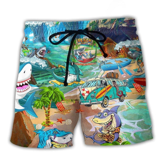 Shark Skeleton Summer Beach Party – Beach Short