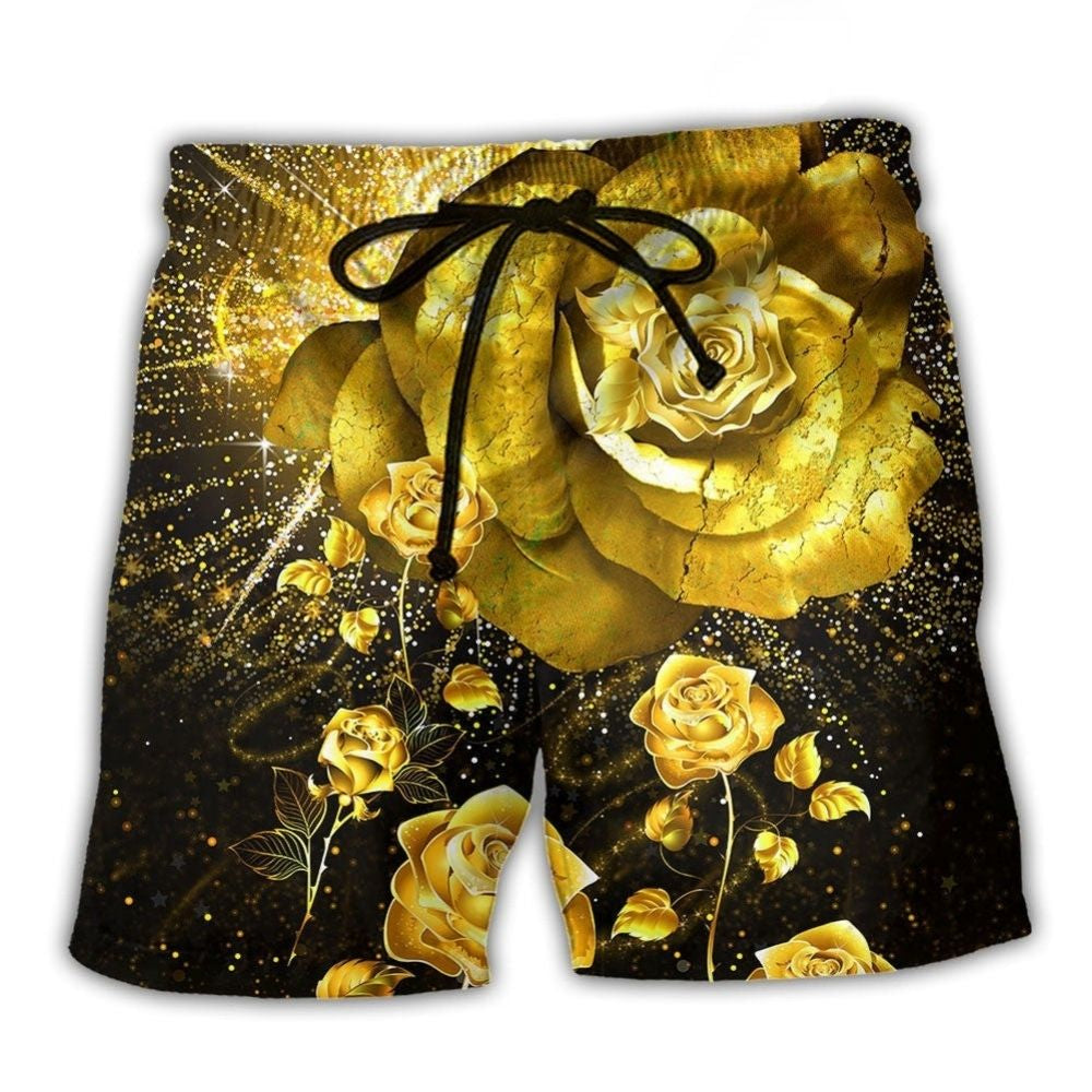 Rose Gold Floral Elegant Style – Beach Short