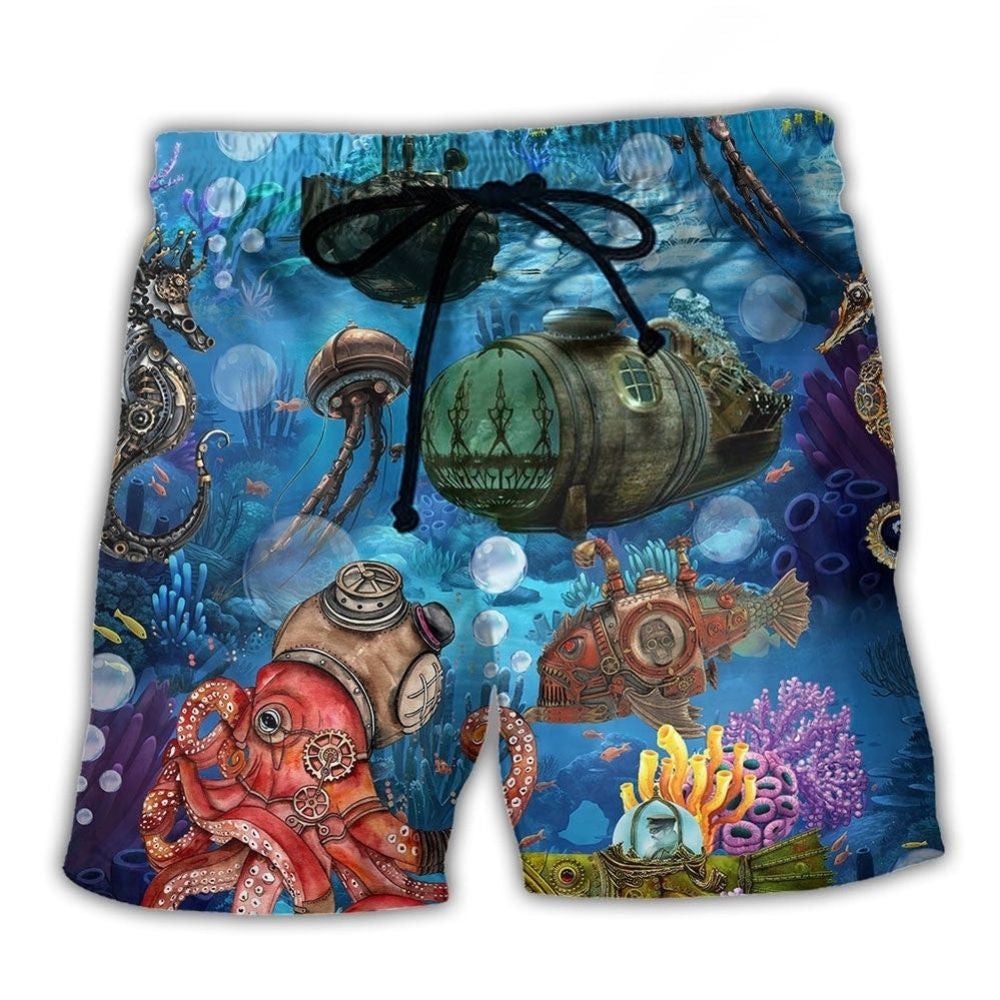 Steampunk Ocean Undersea World – Beach Short