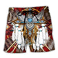 Native Dreamcatcher Owl Feather Sunset – Beach Short