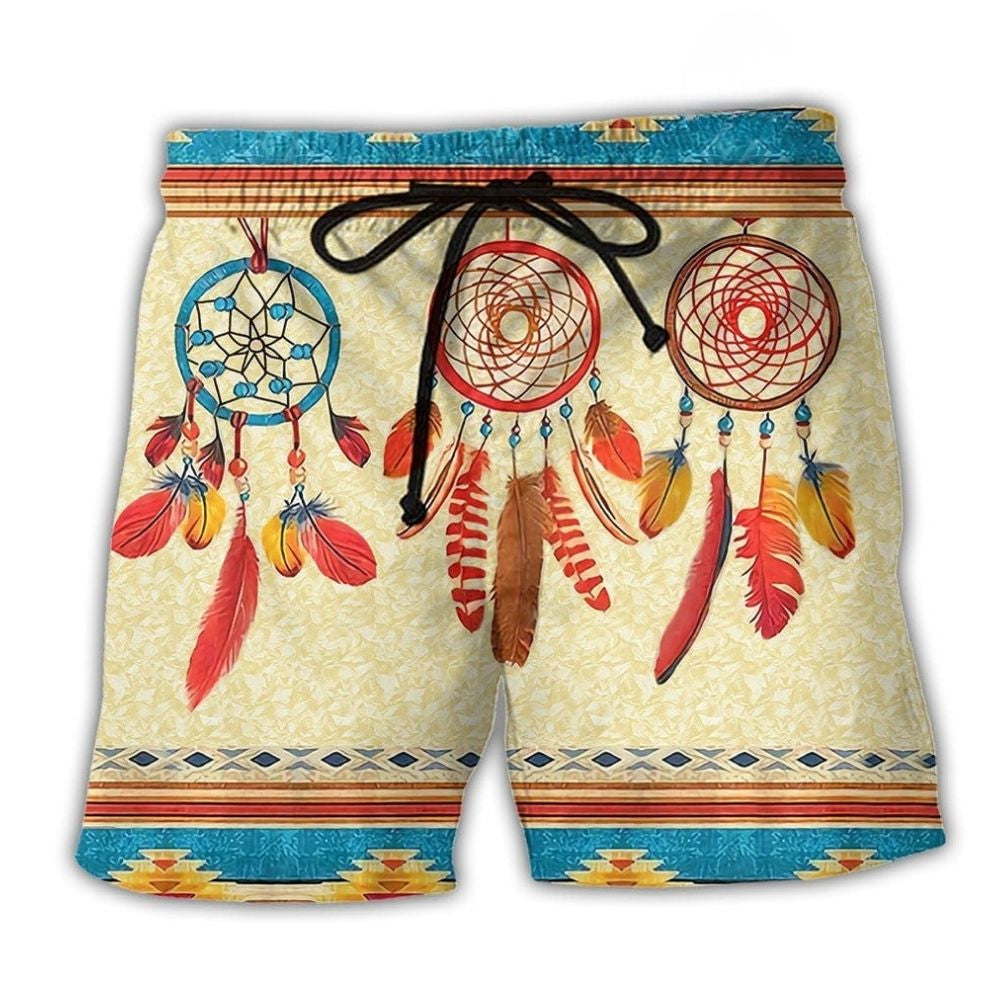 Native Dreamcatcher Peace Art – Beach Short