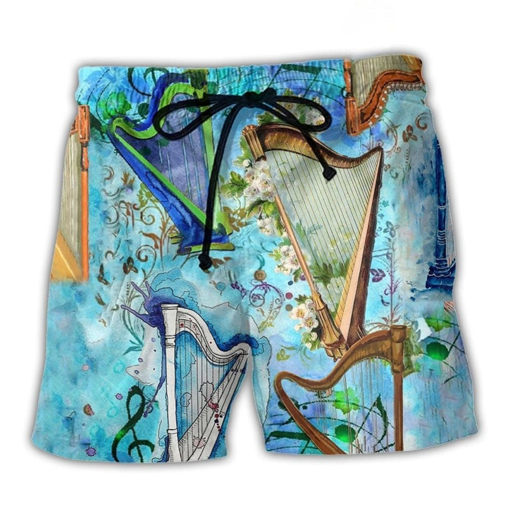 Harp Music Lifestyle Art – Beach Short