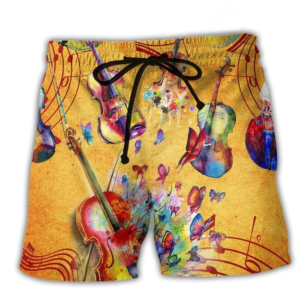 Guitar Love Peace Music – Beach Short