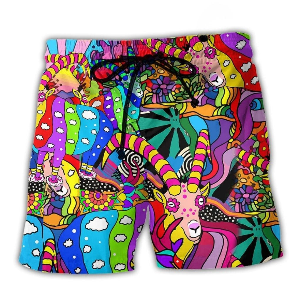 Hippie Deer Peace Art – Beach Short