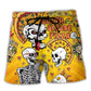 Skull Pizza Humor Art – Beach Short
