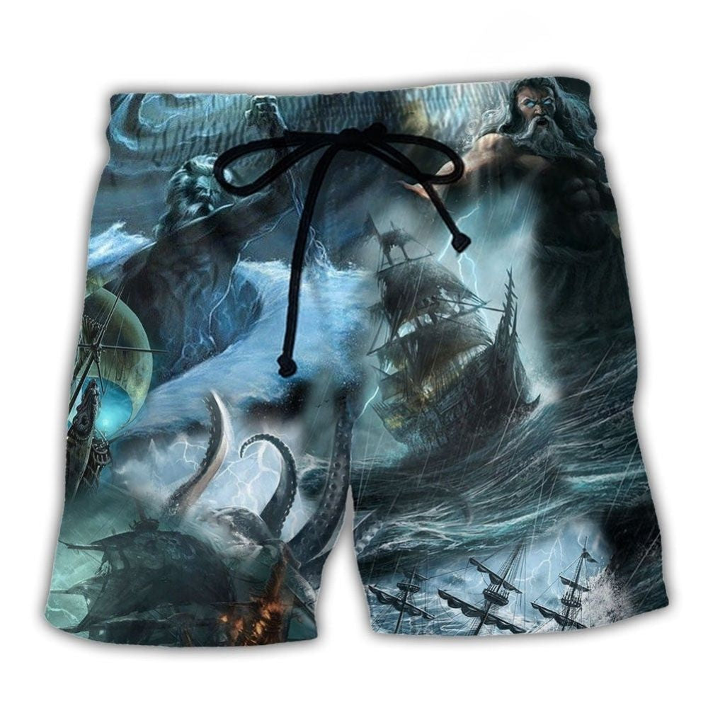 Greek Sea God Myth Art – Beach Short