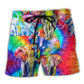 Rainbow Elephant Family – Beach Short