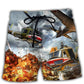 Military Jet Aircraft – Beach Short