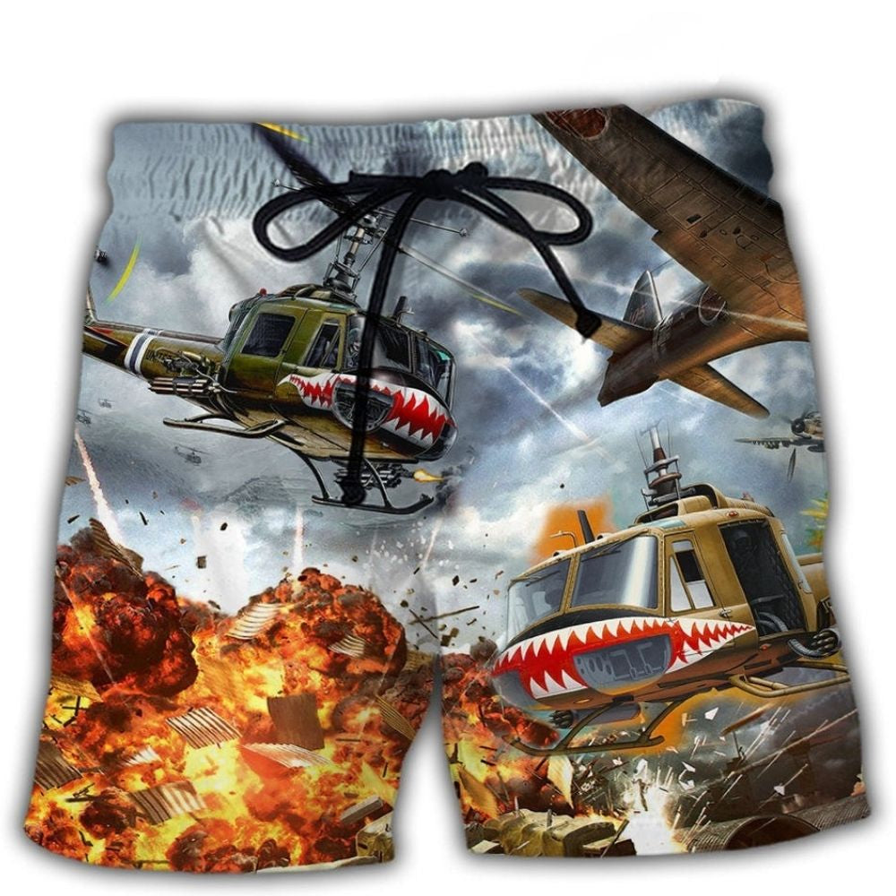Military Jet Aircraft – Beach Short