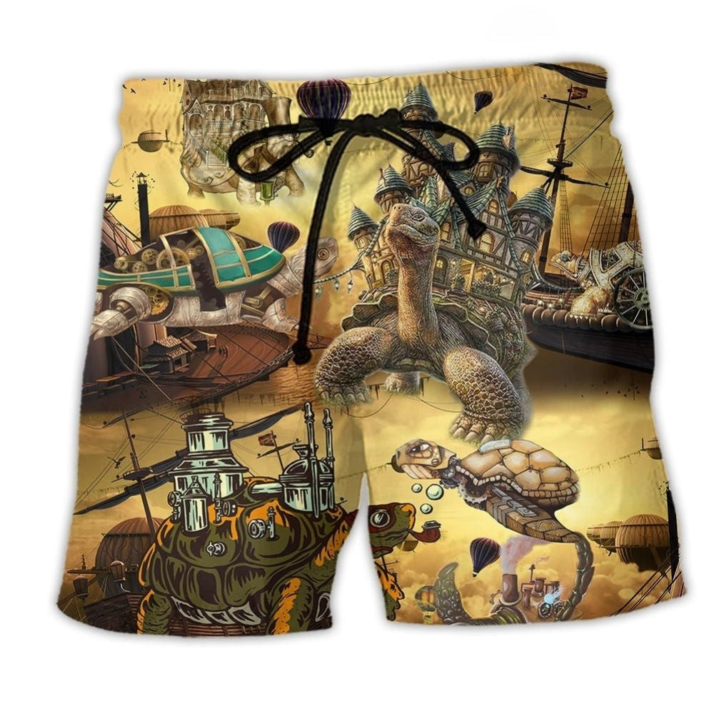 Vintage Turtle House Ship – Beach Short