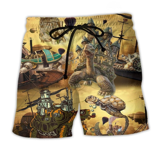 Vintage Turtle House Ship – Beach Short