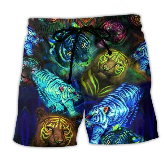 Neon Tiger Power – Beach Short