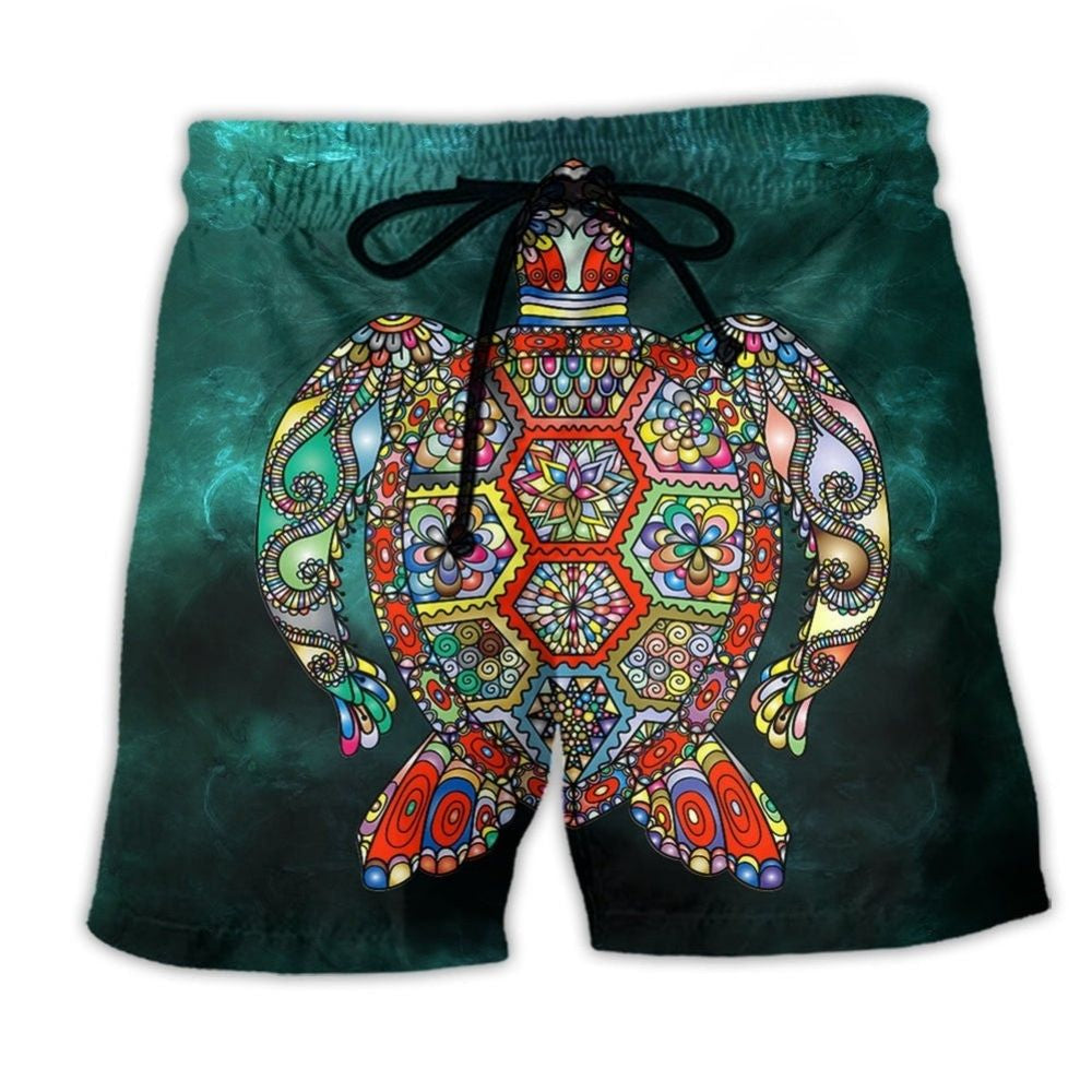 Turtle Sea Green Pattern – Beach Short