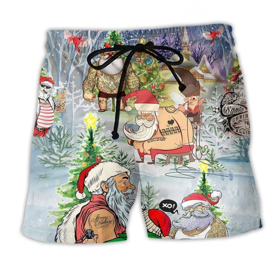 Tattoo Santa Christmas – Beach Short
