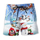 Christmas Snowman Wishing You A Little Cuteness - Beach Short