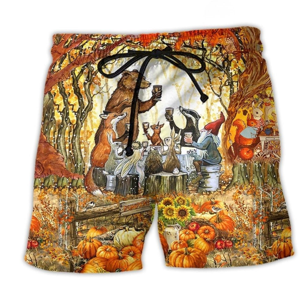Thanksgiving Grateful Autumn - Beach Short