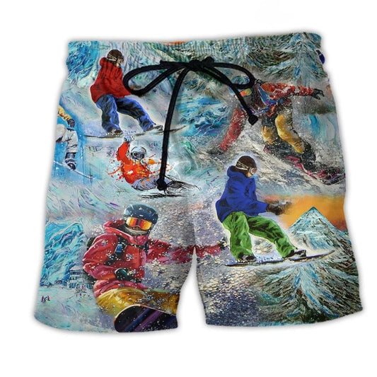 Snowboarding Humor Adventure – Beach Short
