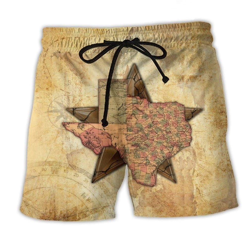 Texas Peace Life Vintage Graphic – Beach Short