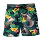 Shark Tropical Leaf Summer Vibes Art – Beach Short