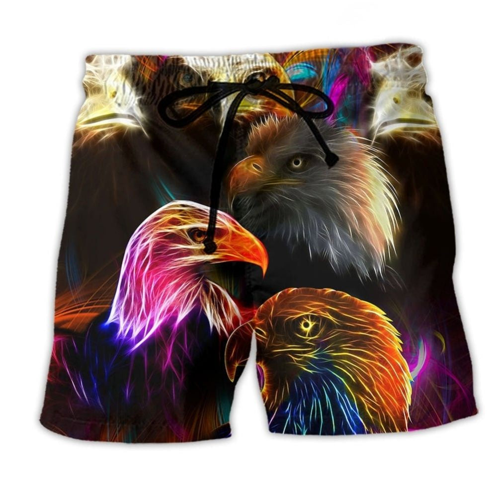 Neon Eagle Bold Graphic Style – Beach Short