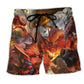 Dragon Love Life Fire Art – Beach Short