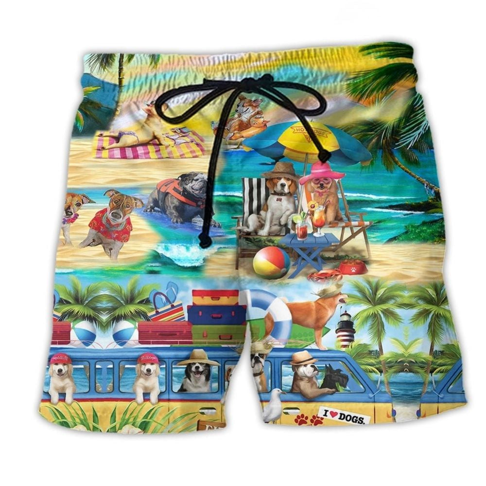 Dog Paws On Board Summer Fun – Beach Short